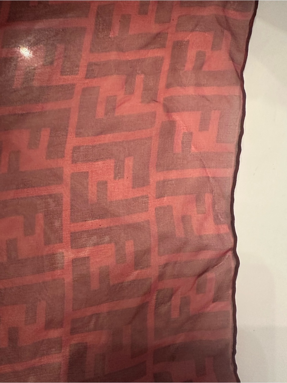 FF monogram scarf (no tag) Logo Sheer Silk Scarf - Picture 4 of 5